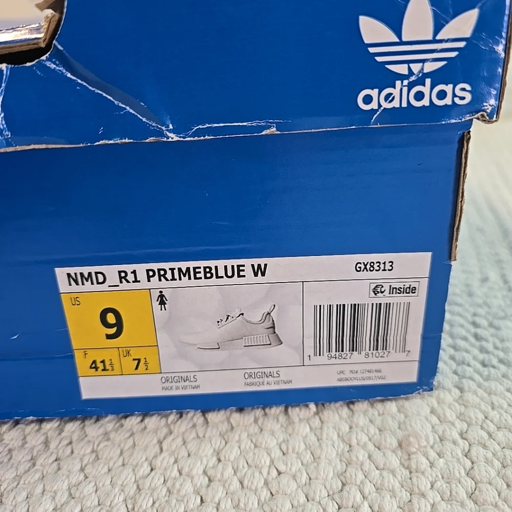 Adidas Originals NMD R1 Prime Blue Women’s White Shoes Size 9 GX8313 - Picture 13 of 13